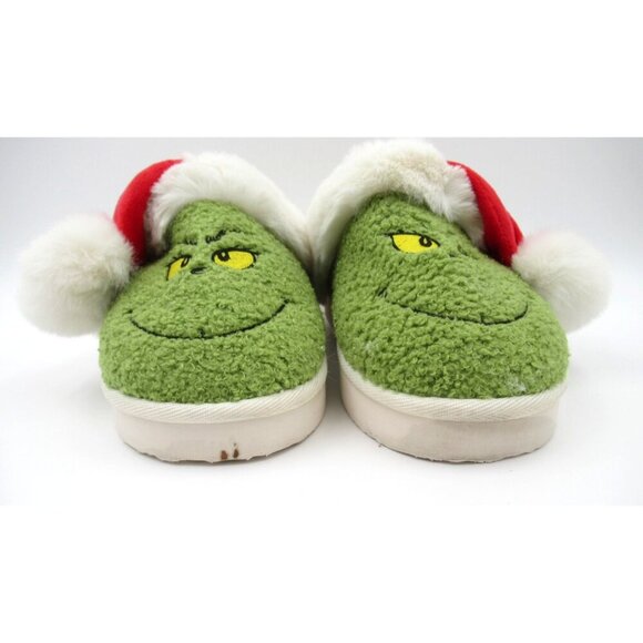 American Eagle AE The Grinch Who Stole Christmas Scuff Slippers SIZE 8 FUN! - Picture 2 of 7